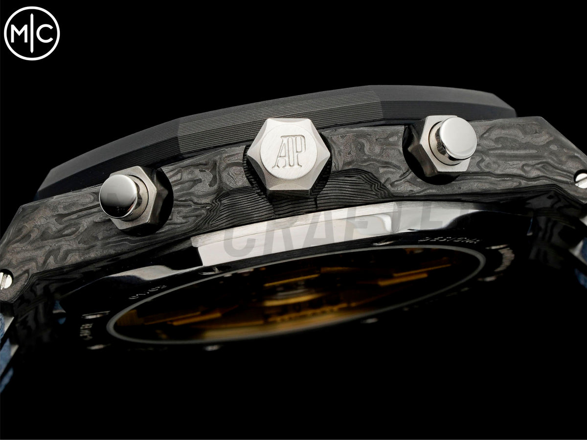 Royal Oak Chrono 皇家橡樹計時碼錶 DIW 26240 41mm 石英纖維/NY 灰褐色錶盤 - 手工製作版