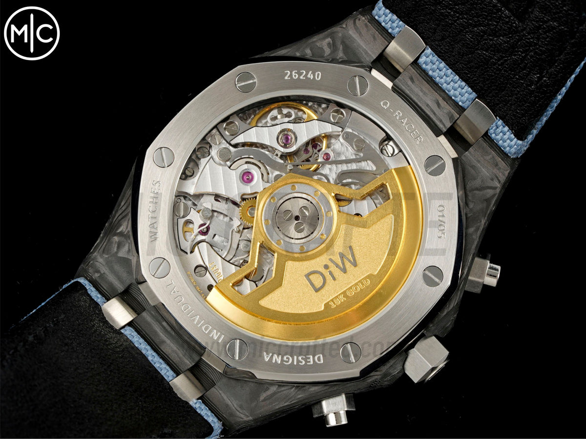 Royal Oak Chrono 皇家橡樹計時碼錶 DIW 26240 41mm 石英纖維/NY 灰褐色錶盤 - 手工製作版