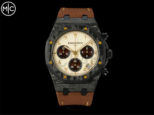 Royal Oak Chrono DIW 26240 41mm Quartz Fiber/NY Cream Lvory Dial – Handcrafted Version