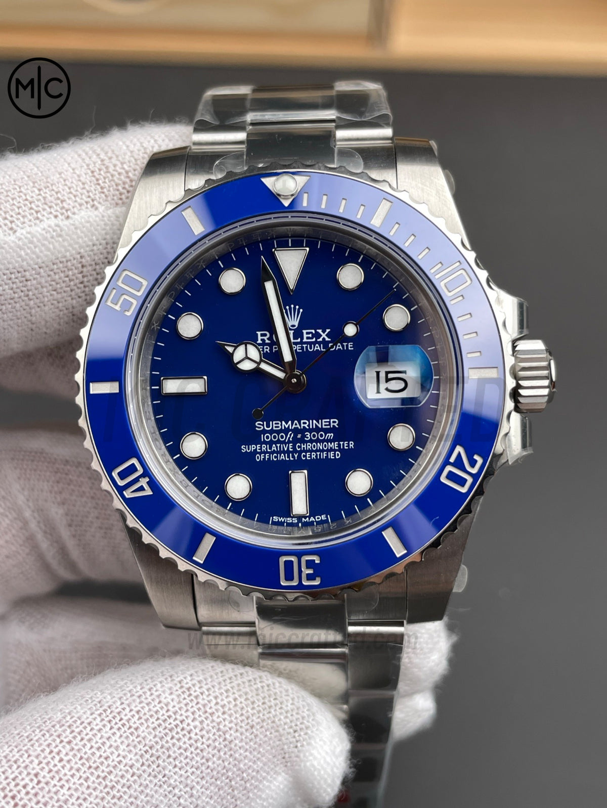 Submariner 潛航者型 40mm 116619 LB 藍色陶瓷 904L 不鏽鋼錶殼及鍊帶 - 高級版