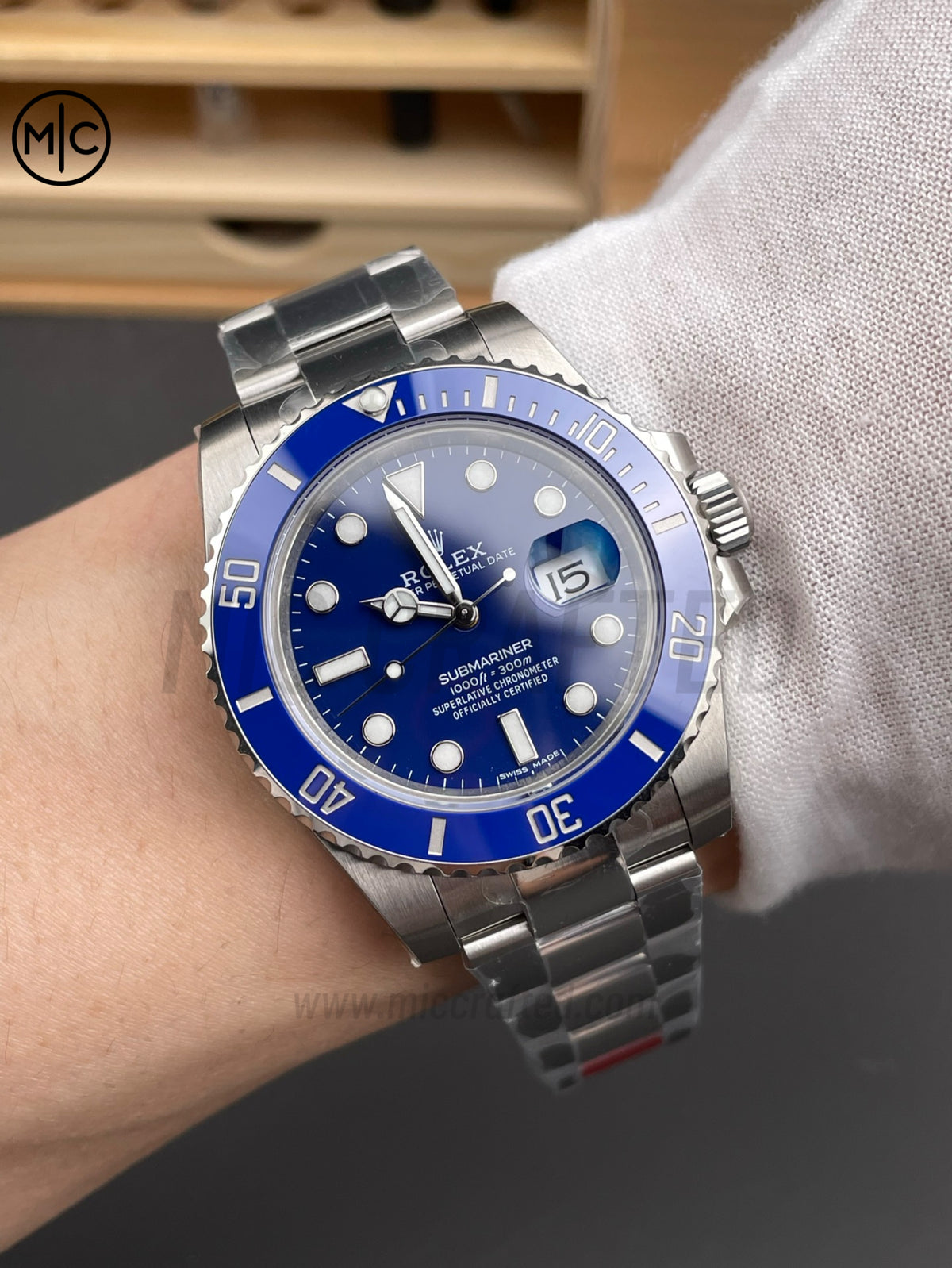 Submariner 潛航者型 40mm 116619 LB 藍色陶瓷 904L 不鏽鋼錶殼及鍊帶 - 高級版