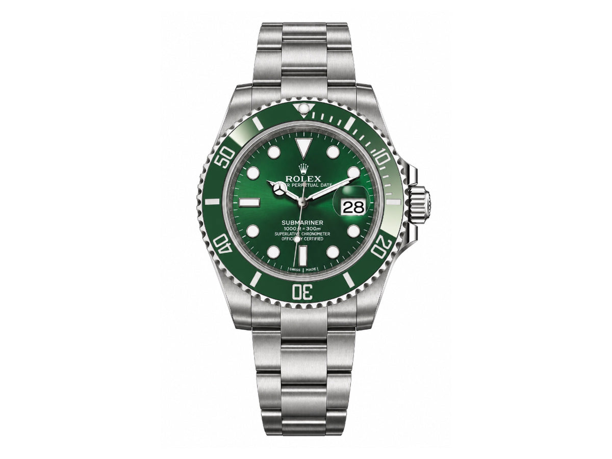 Submariner 40mm 116610 LV Green Ceramic 904L Steel on SS Bracelet – Premium Edition