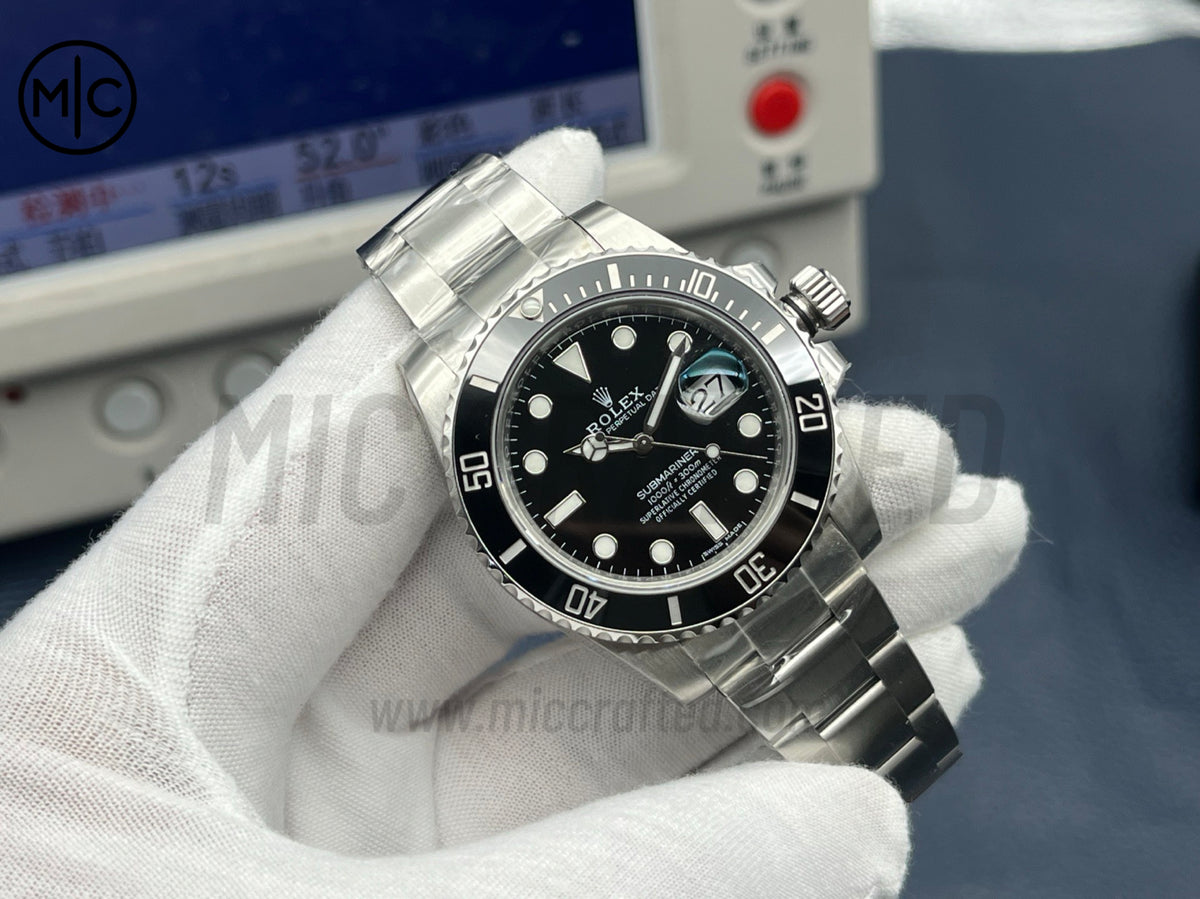 Submariner 40mm 116610 LV Black Ceramic 904L Steel on SS Bracelet – Premium Edition