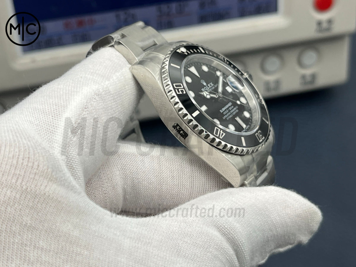 Submariner 40mm 116610 LV Black Ceramic 904L Steel on SS Bracelet – Premium Edition