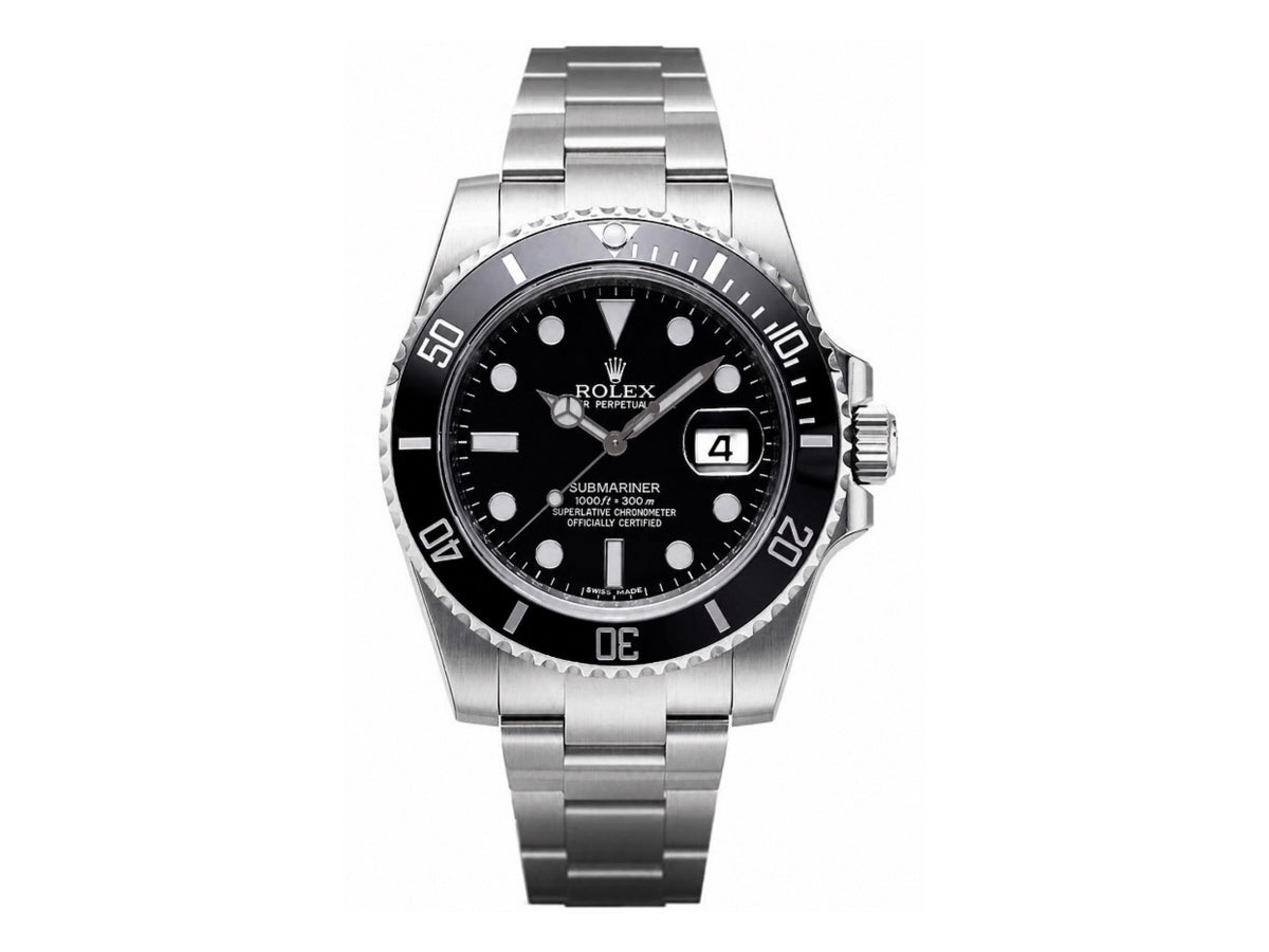 Submariner 40mm 116610 LV Black Ceramic 904L Steel on SS Bracelet – Premium Edition