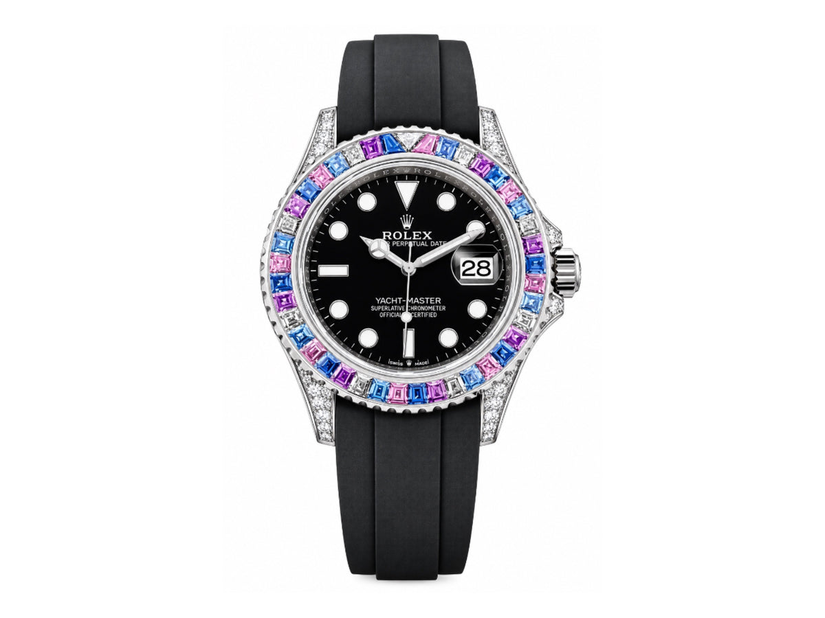 Yacht-Master 42mm Diamonds Bezel WG Wrapped on Oysterflex Strap – Premium Edition