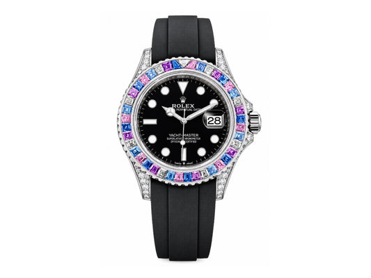 Yacht-Master 42mm Diamonds Bezel WG Wrapped on Oysterflex Strap – Premium Edition