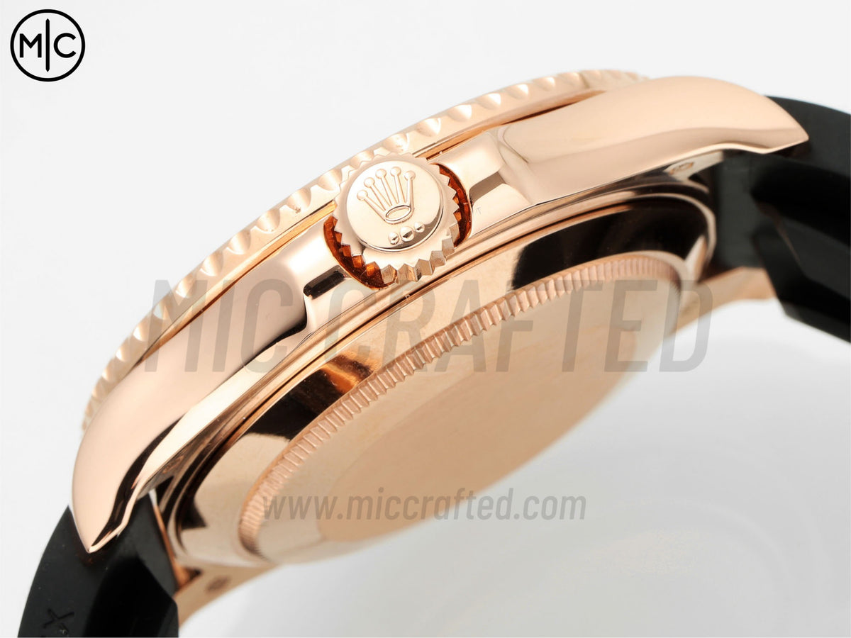 Yacht-Master 42mm 彩虹錶圈玫瑰金包覆 Oysterflex 錶帶 - 尊貴版