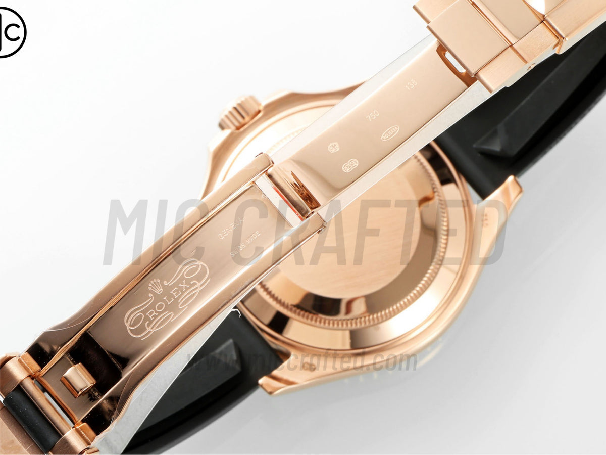 Yacht-Master 42mm 彩虹錶圈玫瑰金包覆 Oysterflex 錶帶 - 尊貴版