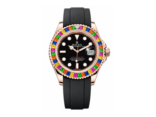 Yacht-Master 42mm Rainbow Bezel RG Wrapped on Oysterflex Strap – Premium Edition