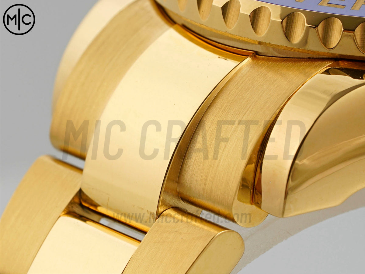 YachtMaster II 44mm 116688 黃金藍色陶瓷錶圈白色錶盤搭配黃金錶帶 - 尊貴版
