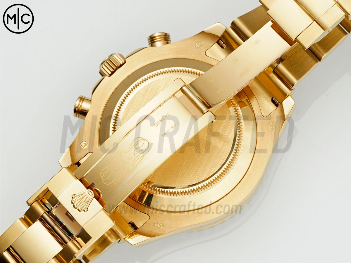 YachtMaster II 44mm 116688 黃金藍色陶瓷錶圈白色錶盤搭配黃金錶帶 - 尊貴版