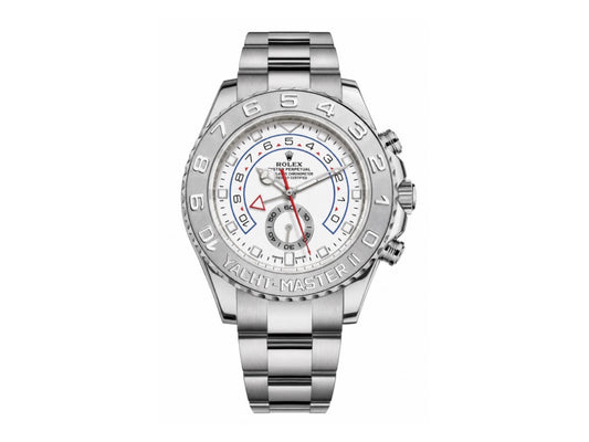 YachtMaster II 44mm 116689 SS Silver Bezel White Dial on SS Bracelet – Premium Edition