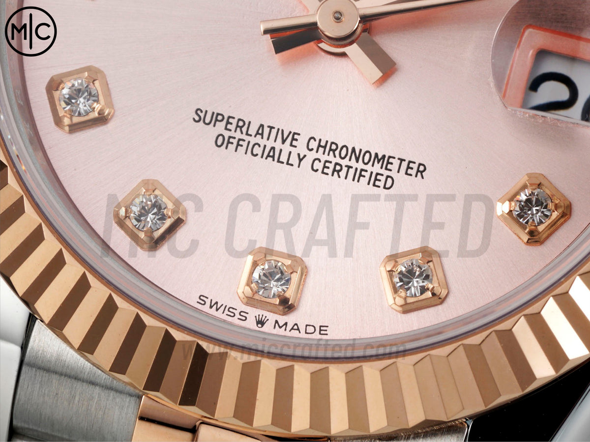 DateJust 31mm Ladies 278271 Fluted Bezel SS/RG Rose Gold Dial on Jubilee Bracelet – Premium Edition