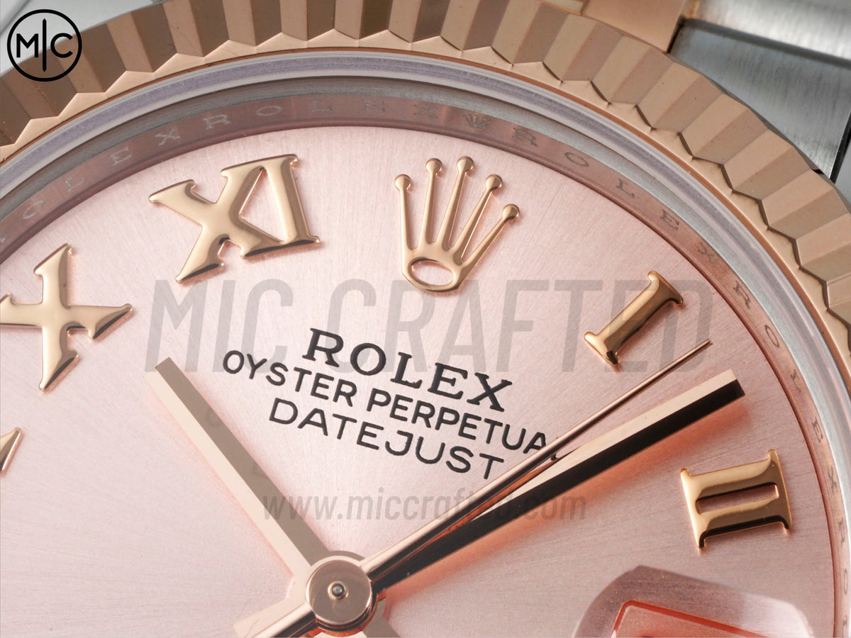 DateJust 31mm Ladies 278271 Fluted Bezel SS/RG Rose Gold Roman Dial on Jubilee Bracelet – Premium Edition