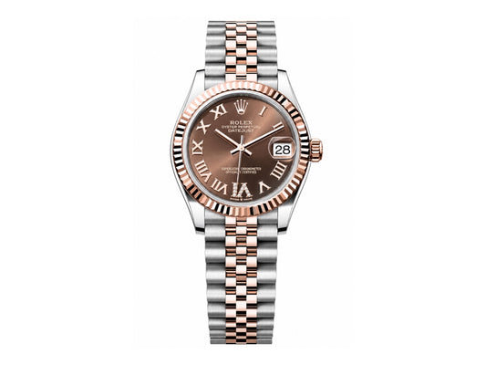 DateJust 31mm Ladies 278271 Fluted Bezel SS/RG Brown Roman Dial on Jubilee Bracelet – Premium Edition