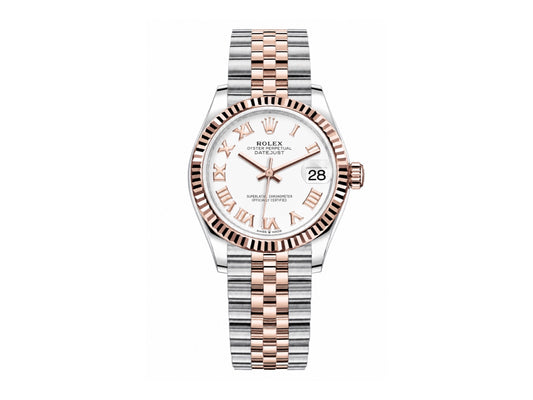 DateJust 31mm Ladies 278271 Fluted Bezel SS/RG White Roman Dial on Jubilee Bracelet – Premium Edition
