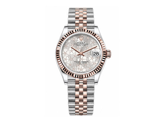 DateJust 31mm Ladies 278271 Fluted Bezel SS/RG Silver Flower Dial on Jubilee Bracelet – Premium Edition