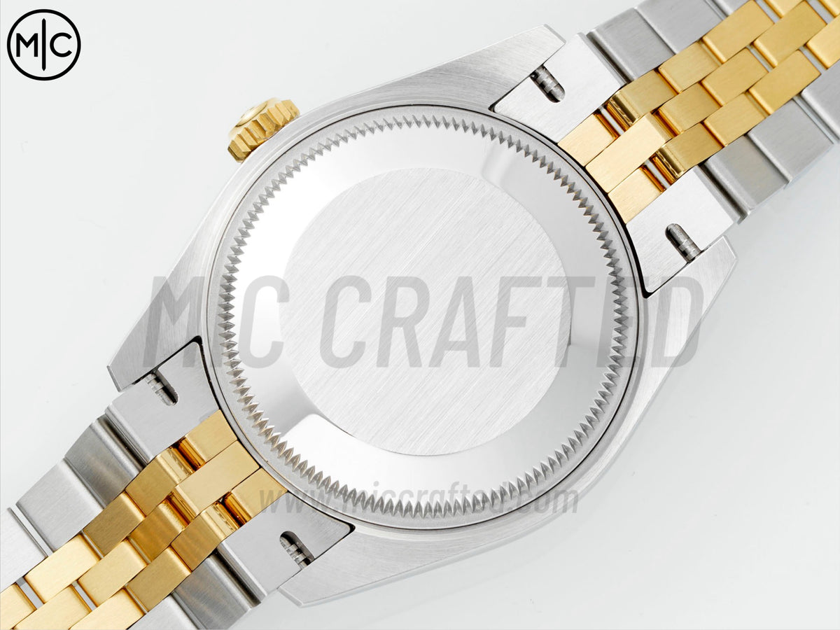 DateJust 31mm 女裝 278273 三角坑紋錶圈 不鏽鋼/黃金灰色錶盤搭配 Jubilee 錶帶 - 尊貴版