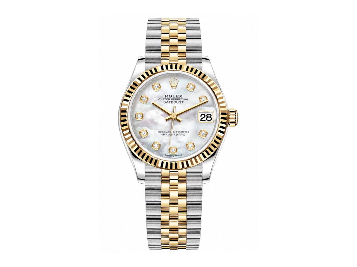 DateJust 31毫米女裝 278273 鋸齒錶圈 SS/YG MOP 錶盤配 Jubilee 錶帶 - 高級版