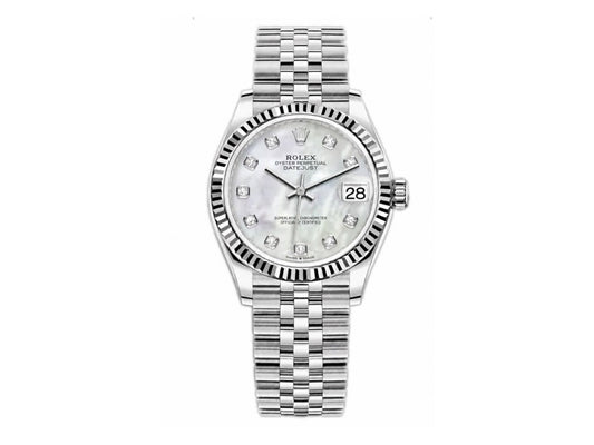 DateJust 31mm Ladies 278274 Fluted Bezel SS Mop Diamonds Dial on Jubilee Bracelet – Premium Edition