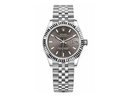 DateJust 31mm Ladies 278274 Fluted Bezel SS Gray Stick Dial on Jubilee Bracelet – Premium Edition