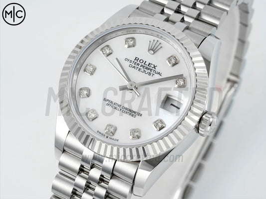 DateJust 31mm Ladies 278274 Fluted Bezel SS Mop Diamonds Dial on Jubilee Bracelet – Premium Edition