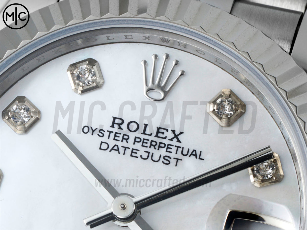 DateJust 31毫米女裝 278274 鋸齒錶圈 SS MOP 鑽石錶盤配 Jubilee 錶帶 - 高級版