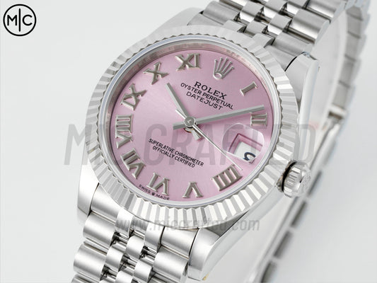 DateJust 31mm Ladies 278274 Fluted Bezel SS Pink Roman Dial on Jubilee Bracelet – Premium Edition