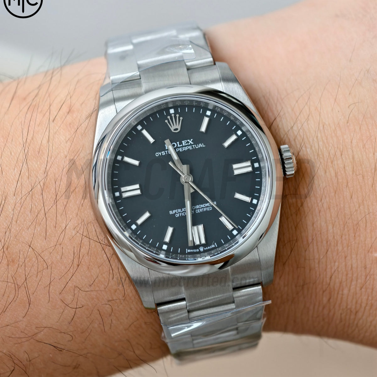 Oyster Perpetual 126000 36毫米 904L 精鋼 2025 黑色錶盤 - 高級版