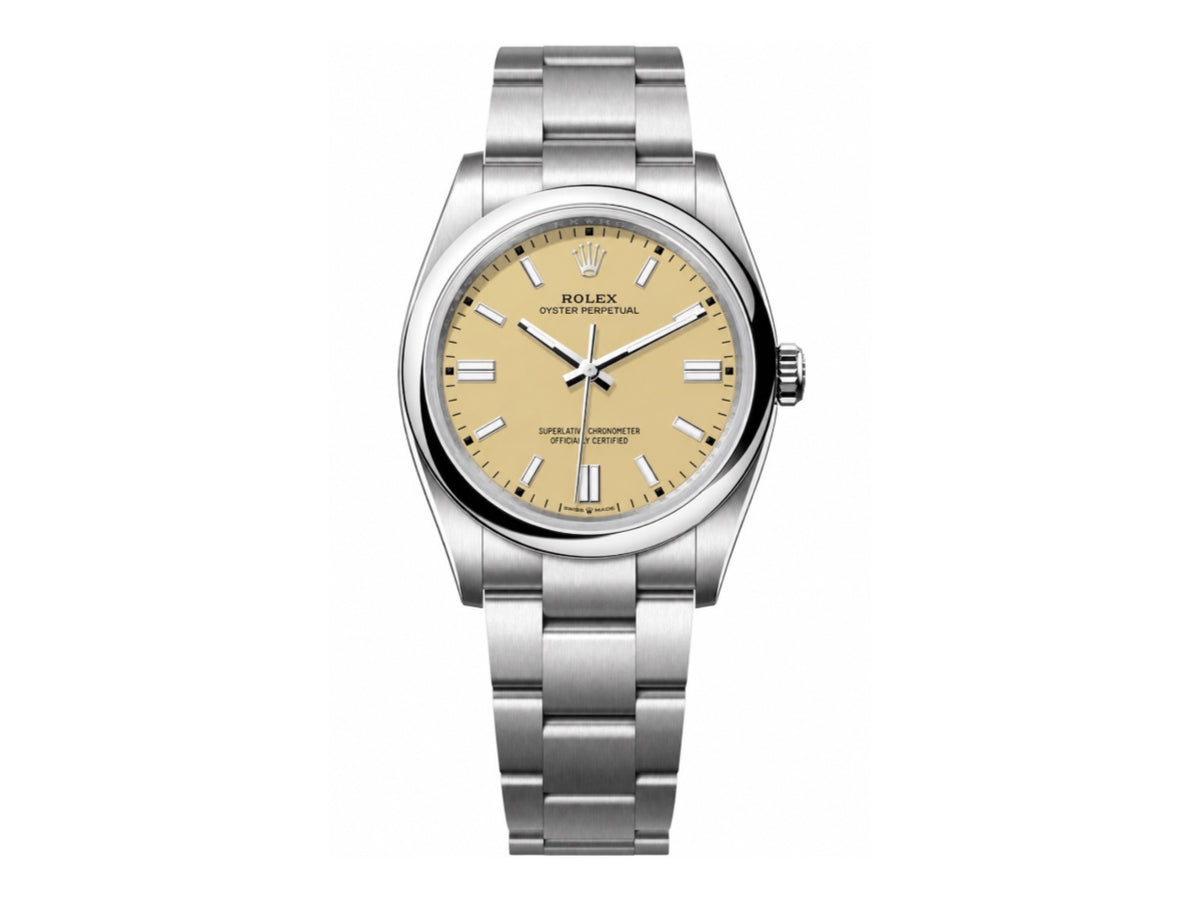 Oyster Perpetual 126000 36毫米 904L 精鋼 2025 米色錶盤 - 高級版