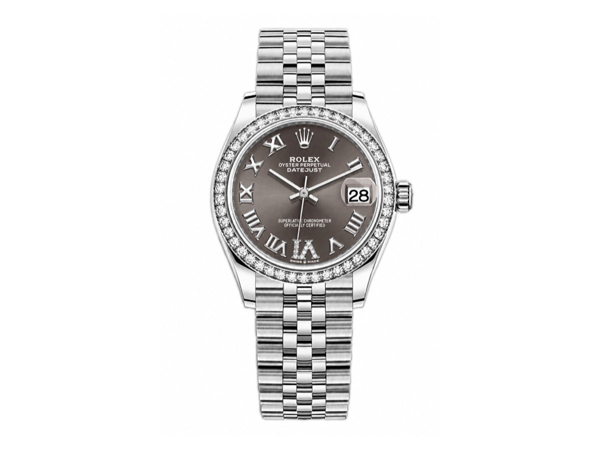 DateJust 31毫米女裝 278384 SS 灰色羅馬數字錶盤配 Jubilee 錶帶 - 高級版