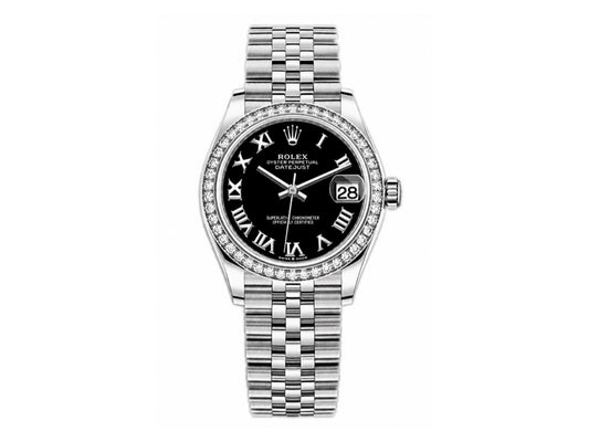 DateJust 31mm Ladies 278384 SS Black Roman Dial on Jubilee Bracelet – Premium Edition