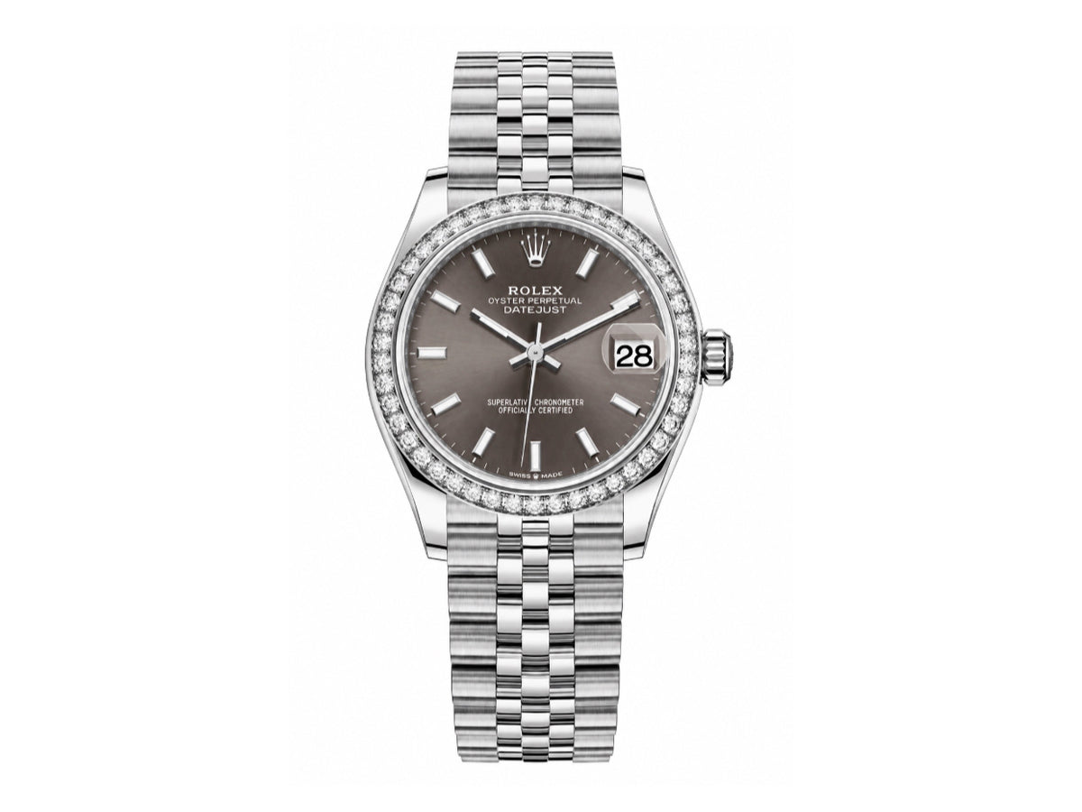 DateJust 31mm 女款 278384 不鏽鋼灰色錶盤配 Jubilee 錶帶 - 高級版