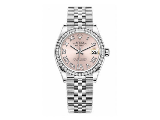 DateJust 31mm Ladies 278384 SS Pink Roman Dial on Jubilee Bracelet – Premium Edition