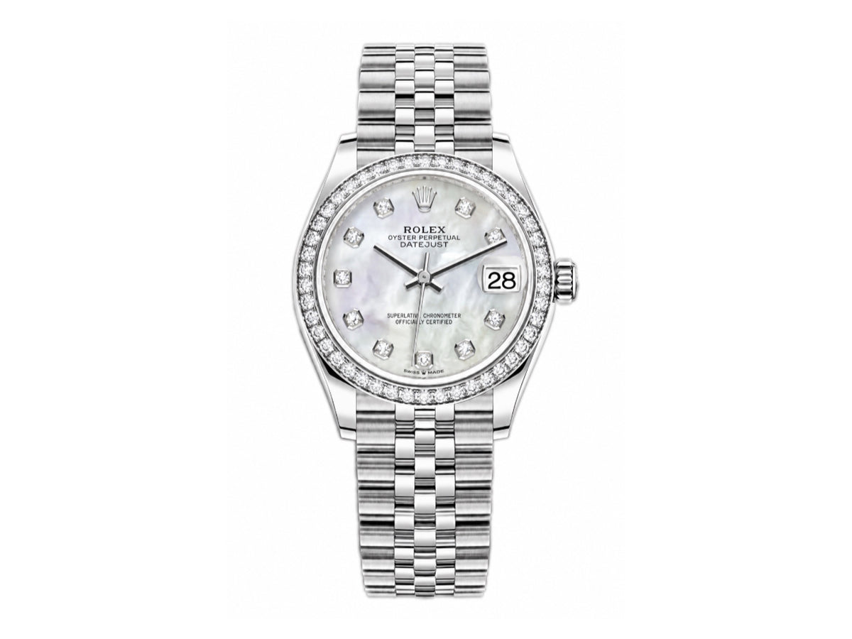 DateJust 31mm 女款 278384 不鏽鋼珍珠母貝錶盤配 Jubilee 錶帶 - 高級版