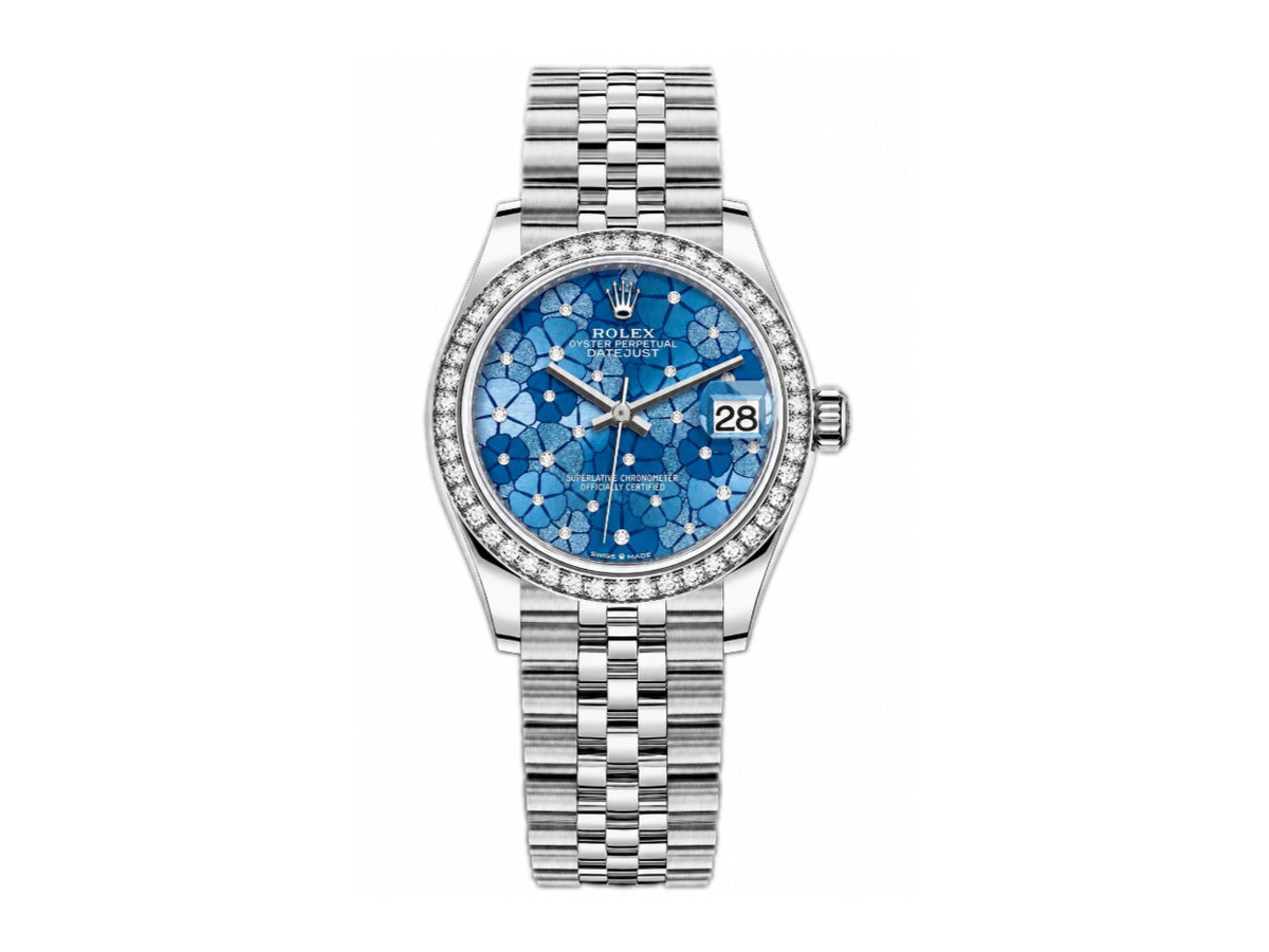 DateJust 31mm Ladies 278384 SS Blue Flower Dial on Jubilee Bracelet – Premium Edition