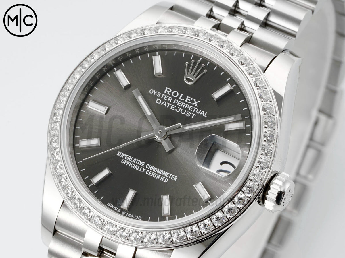 DateJust 31mm 女款 278384 不鏽鋼灰色錶盤配 Jubilee 錶帶 - 高級版