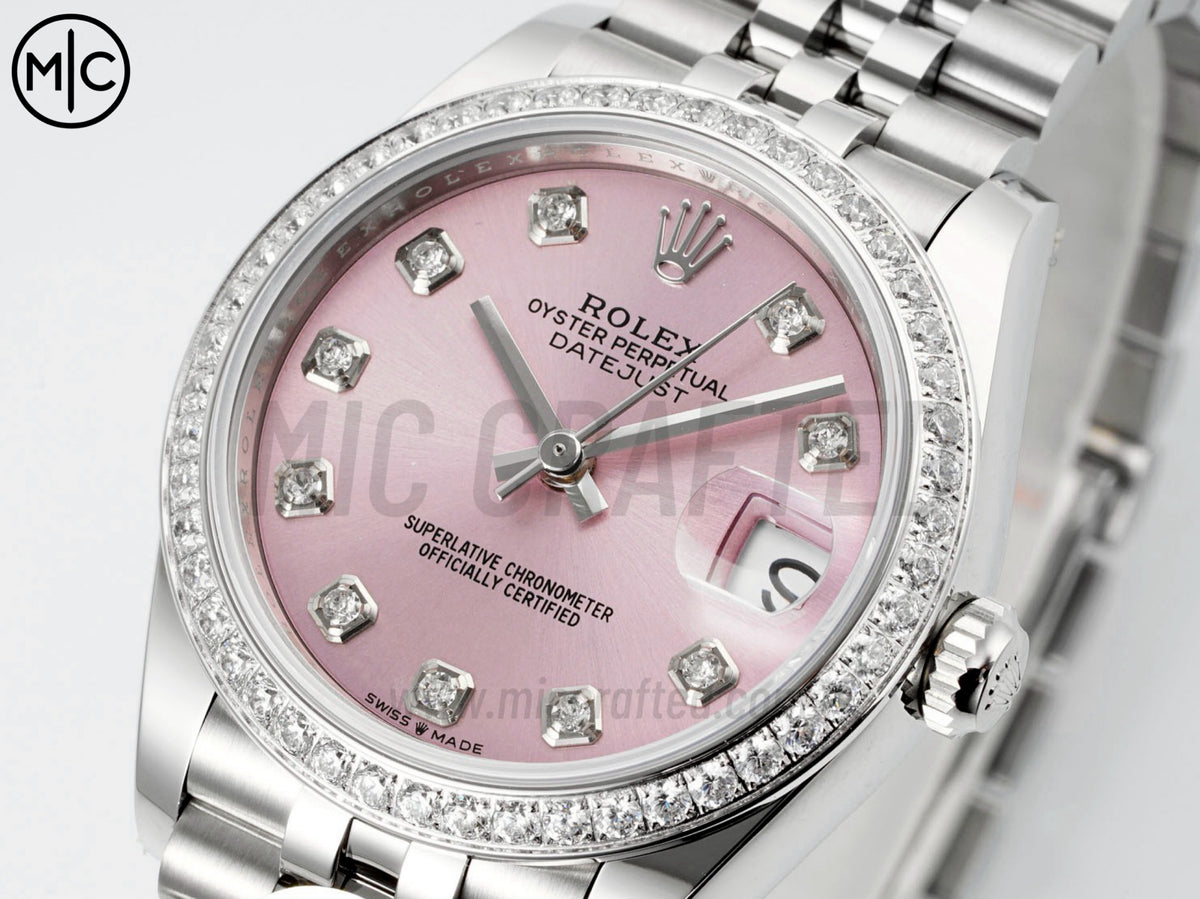 DateJust 31mm 女款 278384 不鏽鋼粉紅色錶盤配 Jubilee 錶帶 - 高級版