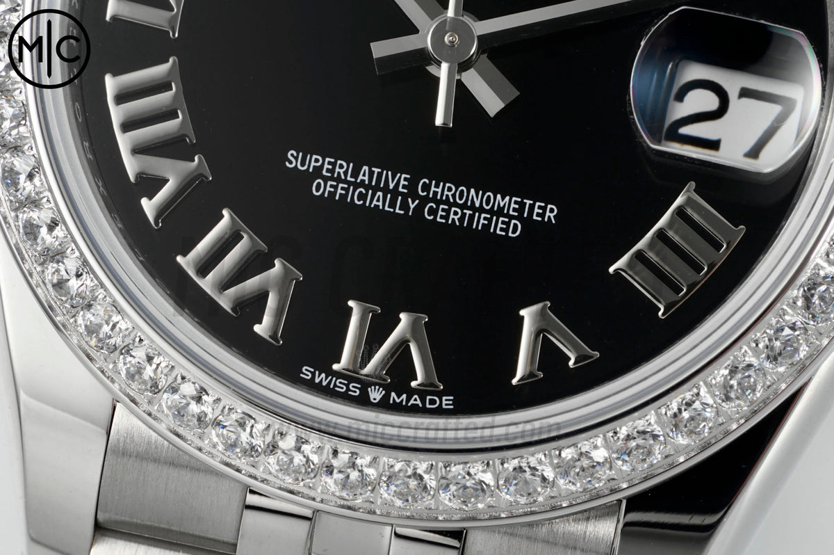 DateJust 31mm 女款 278384 不鏽鋼黑色羅馬數字錶盤配 Jubilee 錶帶 - 高級版