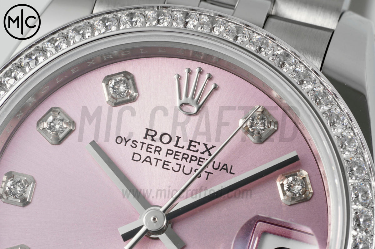DateJust 31mm 女款 278384 不鏽鋼粉紅色錶盤配 Jubilee 錶帶 - 高級版