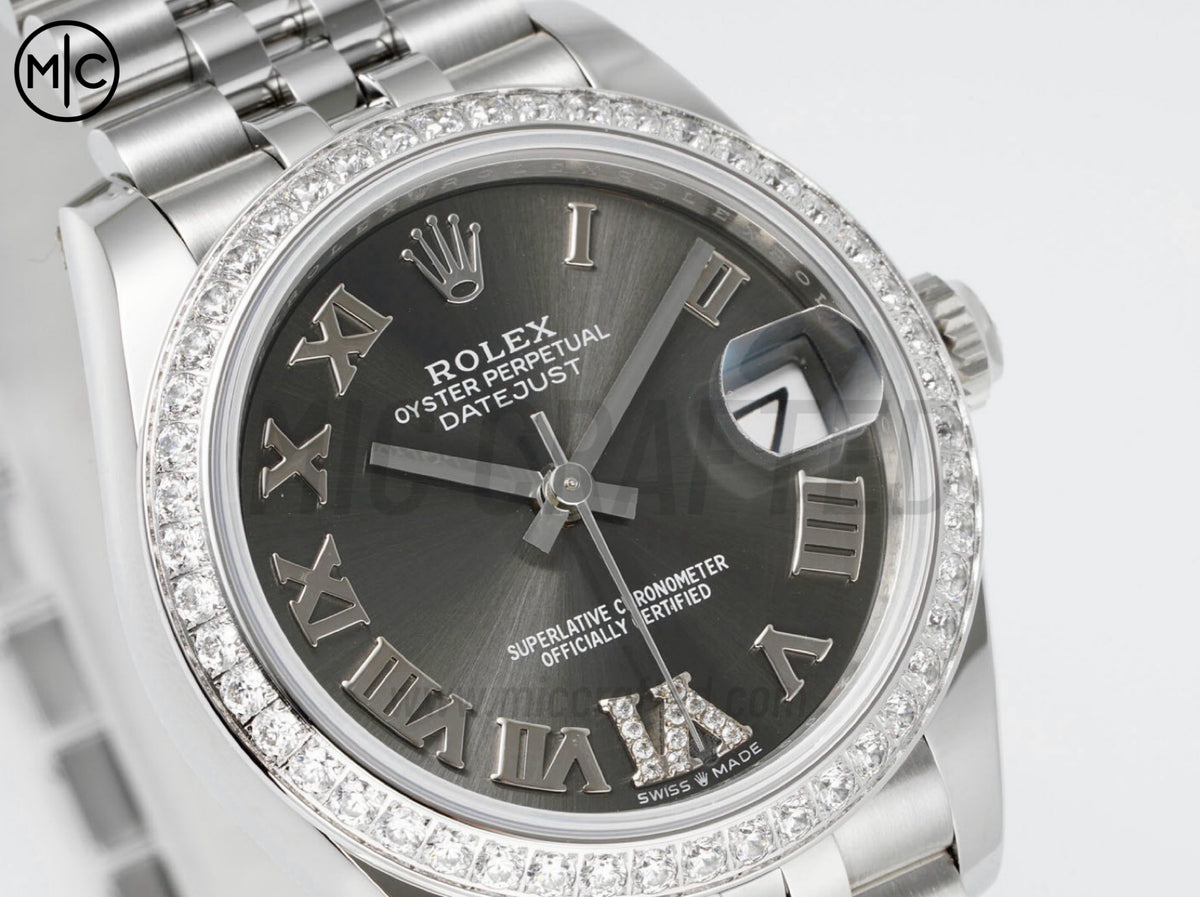 DateJust 31毫米女裝 278384 SS 灰色羅馬數字錶盤配 Jubilee 錶帶 - 高級版