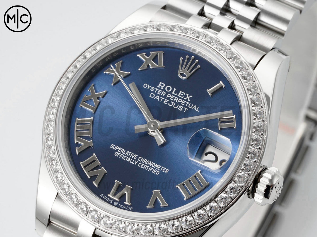 DateJust 31mm 女款 278384 不鏽鋼藍色羅馬數字錶盤配 Jubilee 錶帶 - 高級版