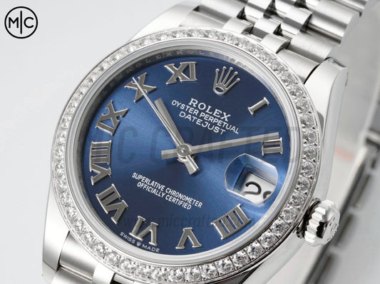 DateJust 31mm Ladies 278384 SS Blue Roman Dial on Jubilee Bracelet – Premium Edition