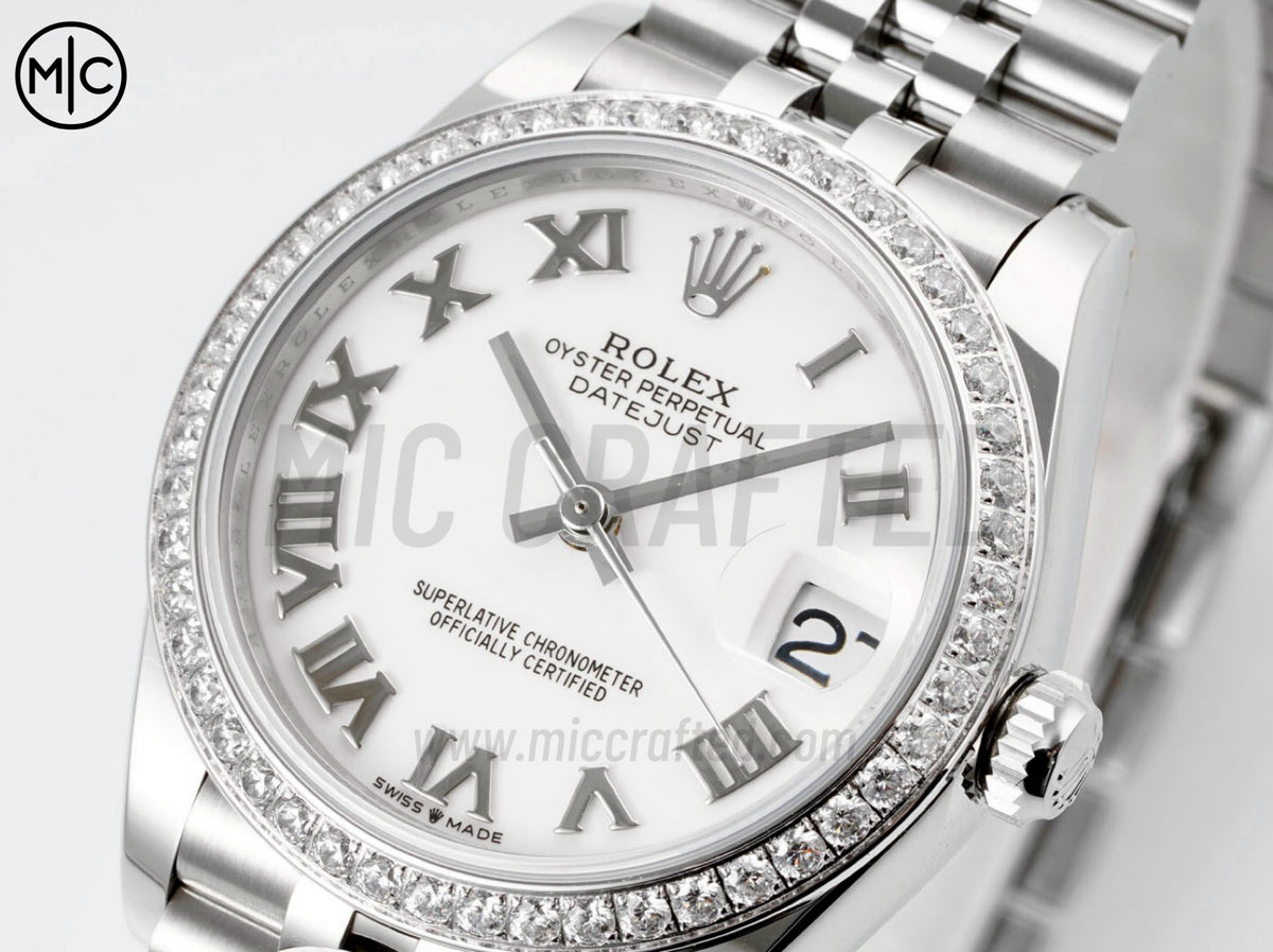 DateJust 31mm Ladies 278384 SS White Roman Dial on Jubilee Bracelet – Premium Edition