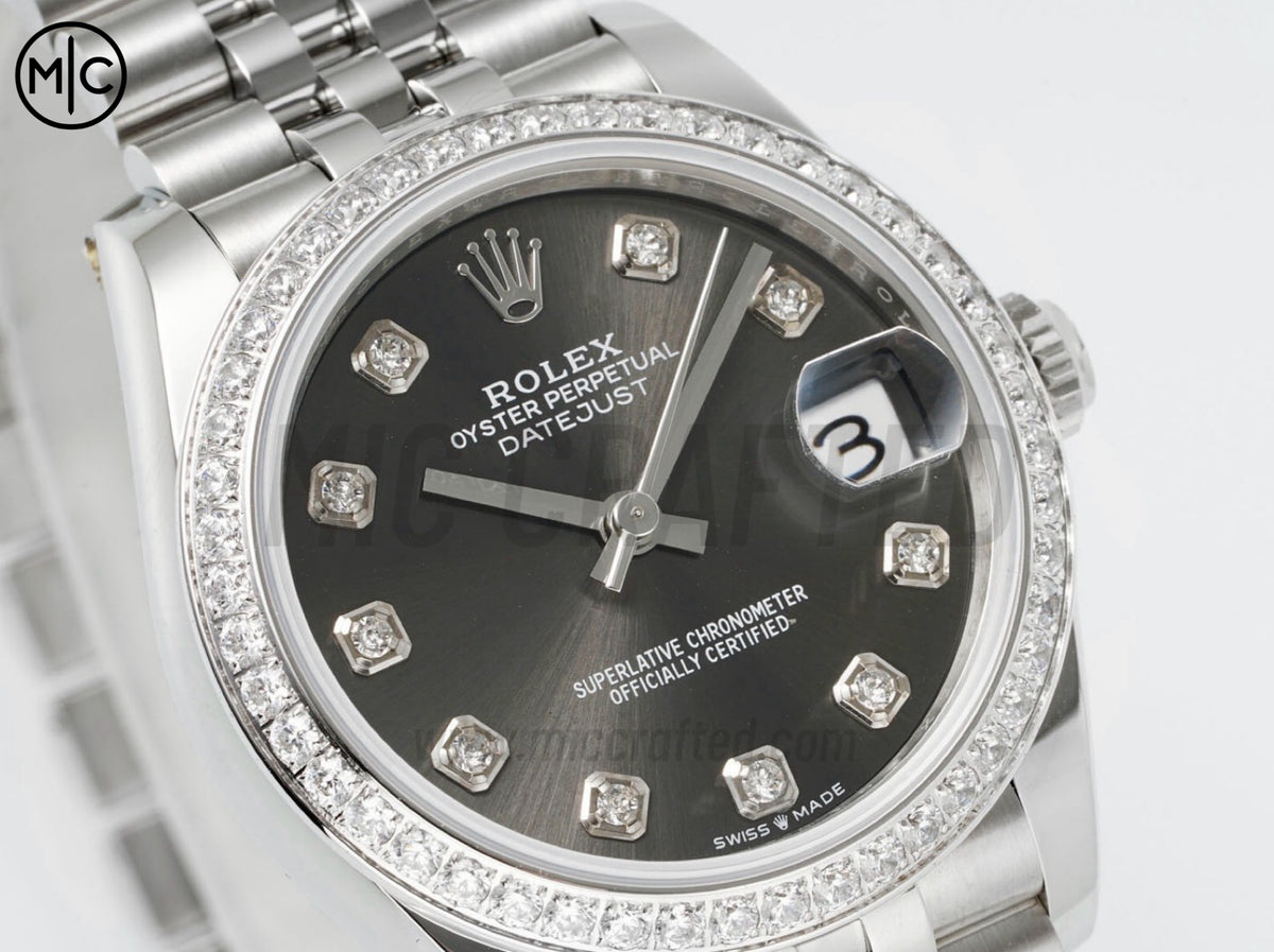 DateJust 31mm 女款 278384 不鏽鋼灰色錶盤配 Jubilee 錶帶 - 高級版