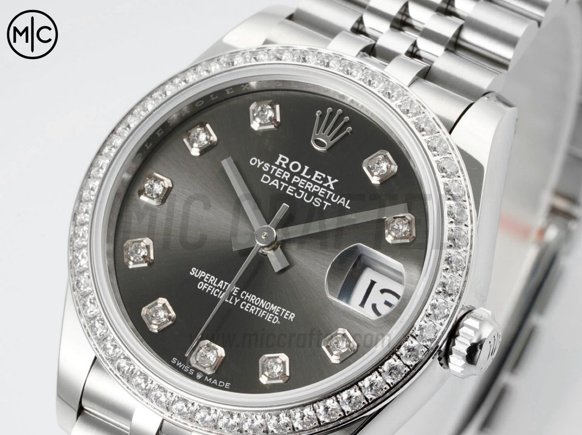 DateJust 31mm 女款 278384 不鏽鋼灰色錶盤配 Jubilee 錶帶 - 高級版