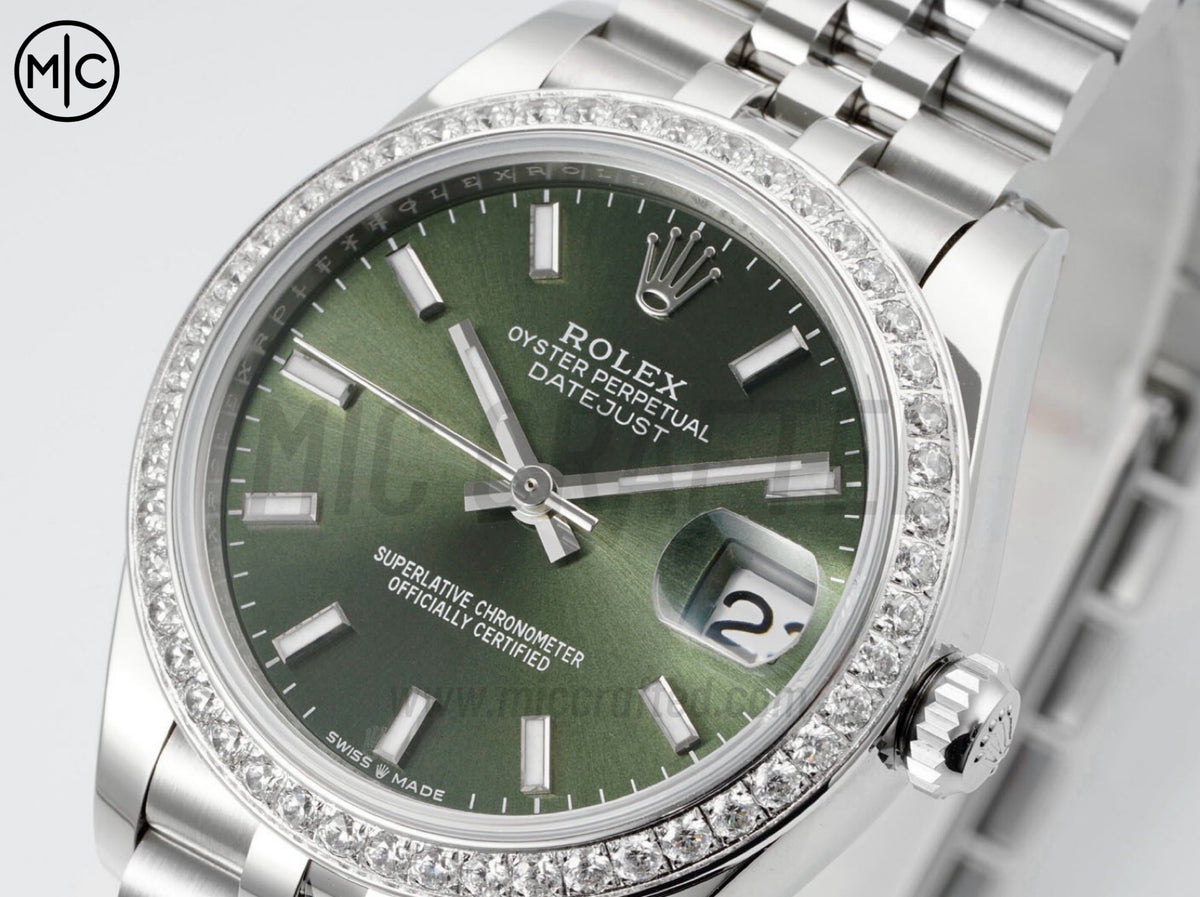 DateJust 31mm 女款 278384 不鏽鋼綠色錶盤配 Jubilee 錶帶 - 高級版