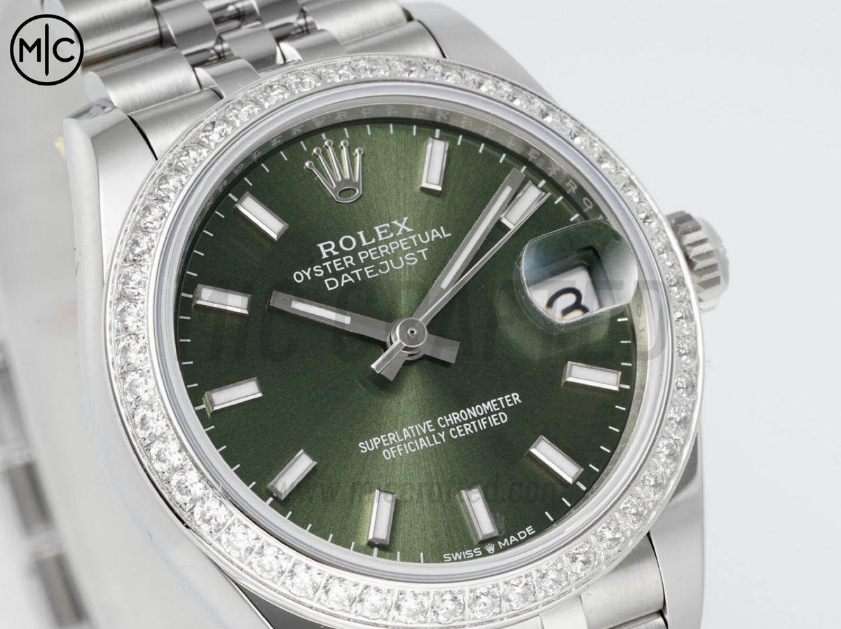 DateJust 31mm 女款 278384 不鏽鋼綠色錶盤配 Jubilee 錶帶 - 高級版