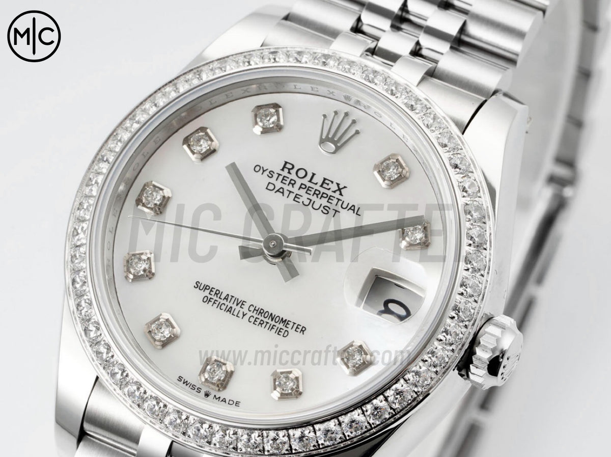 DateJust 31mm 女款 278384 不鏽鋼珍珠母貝錶盤配 Jubilee 錶帶 - 高級版